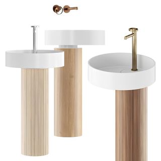 Смеситель для раковины Gessi Anello 63306.726 брашированная бронза